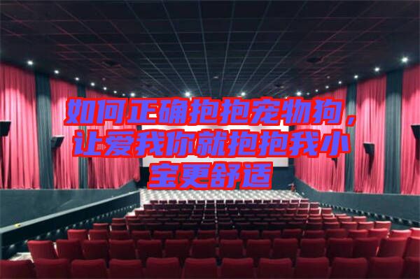 如何正確抱抱寵物狗,讓愛我你就抱抱我小寶更舒適