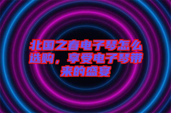 北國之春電子琴怎么選購,享受電子琴帶來的盛宴