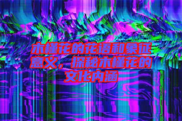 木槿花的花語和象征意義，探秘木槿花的文化內涵