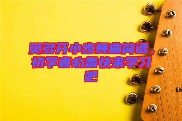 貝多芬小步舞曲簡(jiǎn)譜,初學(xué)者必備快來(lái)學(xué)習(xí)吧