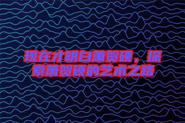 現(xiàn)在才明白蕭賀碩,探索蕭賀碩的藝術(shù)之路