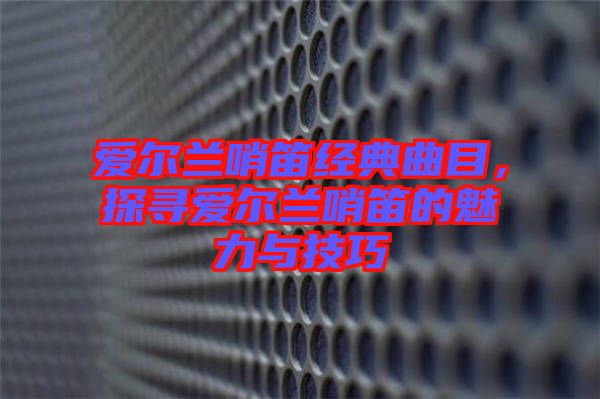 愛爾蘭哨笛經(jīng)典曲目,探尋愛爾蘭哨笛的魅力與技巧