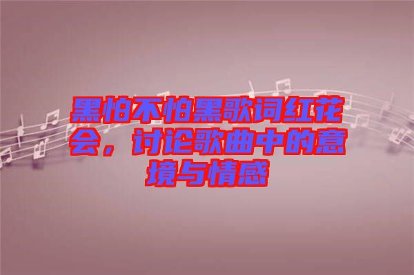 黑怕不怕黑歌詞紅花會,討論歌曲中的意境與情感