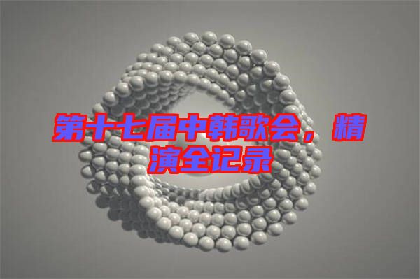 第十七屆中韓歌會,精演全記錄