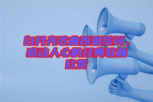 白月光歌曲原唱歌詞,感動人心的經(jīng)典歌曲欣賞