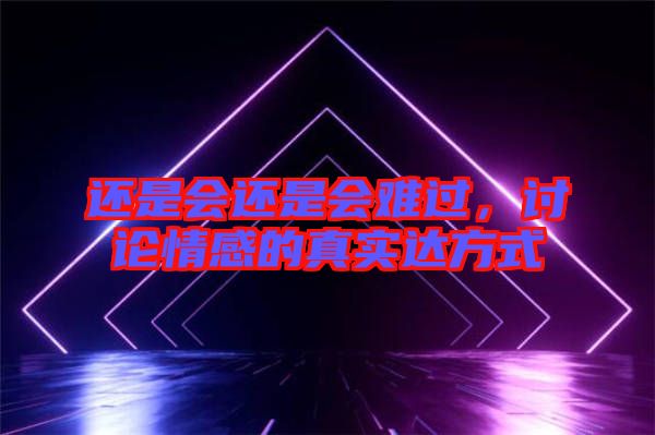 還是會還是會難過,討論情感的真實達方式