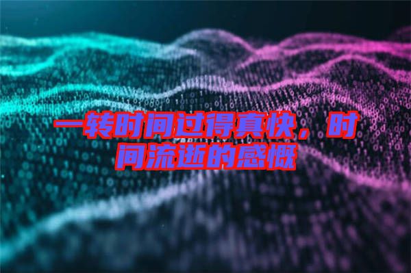 一轉(zhuǎn)時(shí)間過(guò)得真快,時(shí)間流逝的感慨