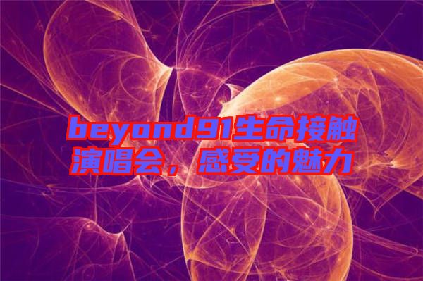 beyond91生命接觸演唱會,感受的魅力