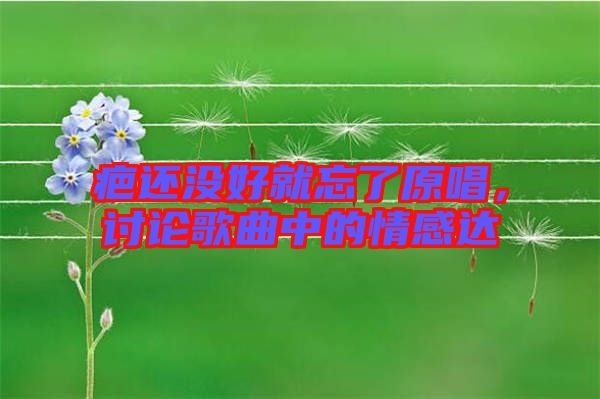 疤還沒(méi)好就忘了原唱,討論歌曲中的情感達(dá)