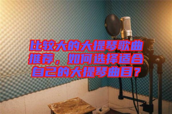 比較大的大提琴歌曲推薦,如何選擇適合自己的大提琴曲目?