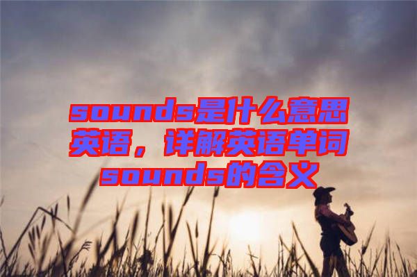 sounds是什么意思英語,詳解英語單詞sounds的含義