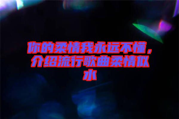 你的柔情我永遠不懂，介紹流行歌曲柔情似水
