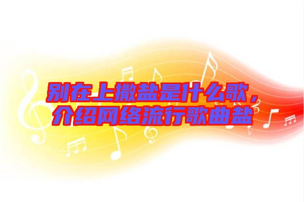 別在上撒鹽是什么歌，介紹網絡流行歌曲鹽