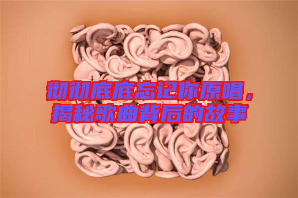 徹徹底底忘記你原唱,揭秘歌曲背后的故事