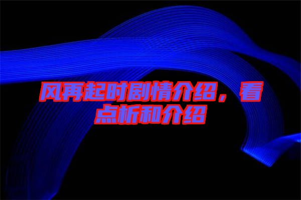 風再起時劇情介紹,看點析和介紹