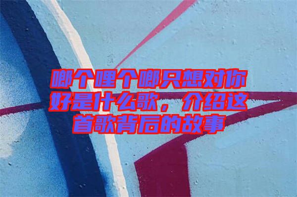 啷個哩個啷只想對你好是什么歌，介紹這首歌背后的故事