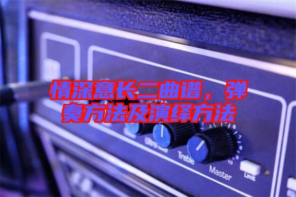 情深意長二曲譜,彈奏方法及演繹方法