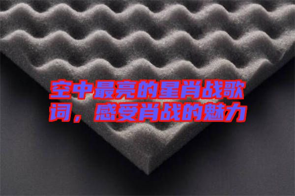 空中最亮的星肖戰(zhàn)歌詞,感受肖戰(zhàn)的魅力