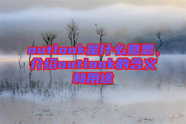 outlook是什么意思,介紹outlook的含義和用途