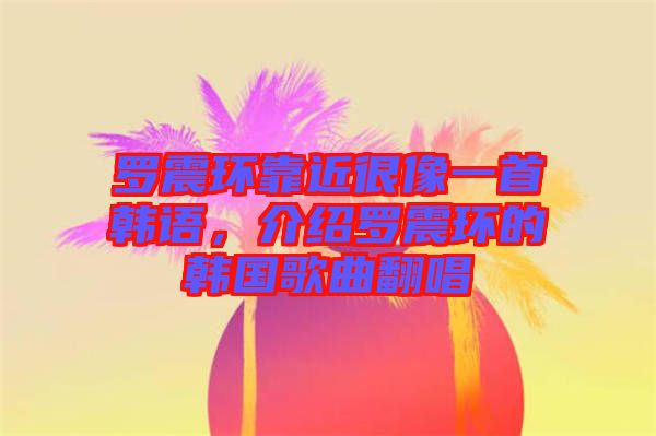 羅震環靠近很像一首韓語,介紹羅震環的韓國歌曲翻唱