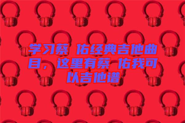 學習蔡旻佑經典吉他曲目,這里有蔡旻佑我可以吉他譜