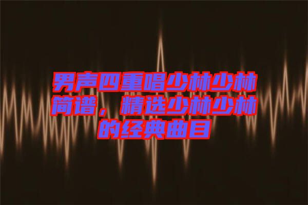 男聲四重唱少林少林簡譜,精選少林少林的經(jīng)典曲目