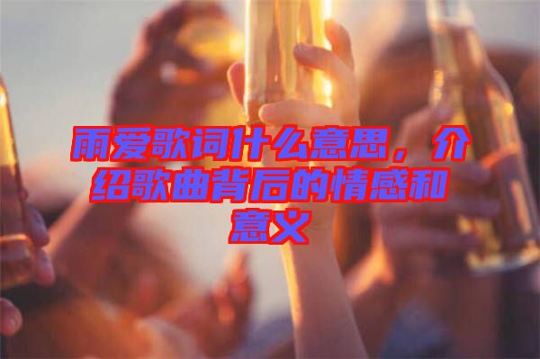 雨愛歌詞什么意思,介紹歌曲背后的情感和意義