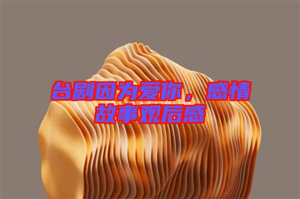 臺劇因為愛你,感情故事觀后感