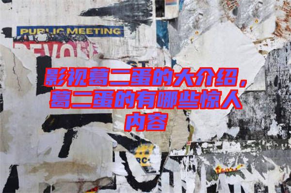 影視葛二蛋的大介紹,葛二蛋的有哪些驚人內容