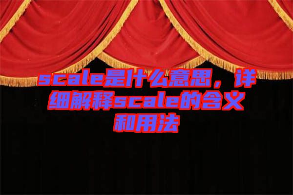 scale是什么意思,詳細解釋scale的含義和用法