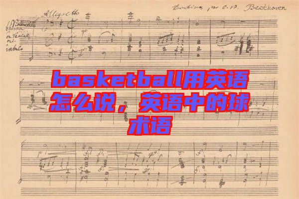 basketball用英語怎么說,英語中的球術(shù)語