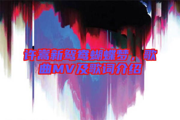 許嵩新鴛鴦蝴蝶夢,歌曲MV及歌詞介紹