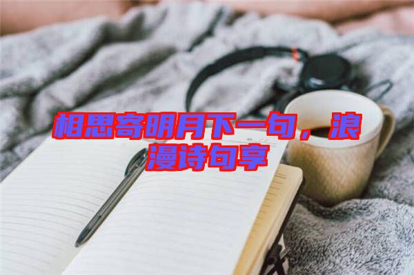 相思寄明月下一句,浪漫詩句享