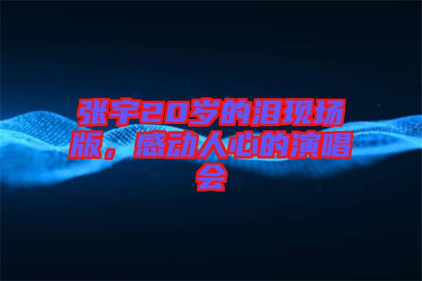 張宇20歲的淚現(xiàn)場版,感動人心的演唱會