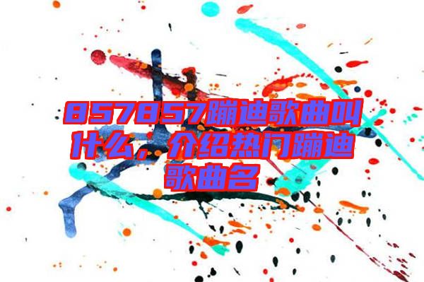 857857蹦迪歌曲叫什么,介紹熱門蹦迪歌曲名