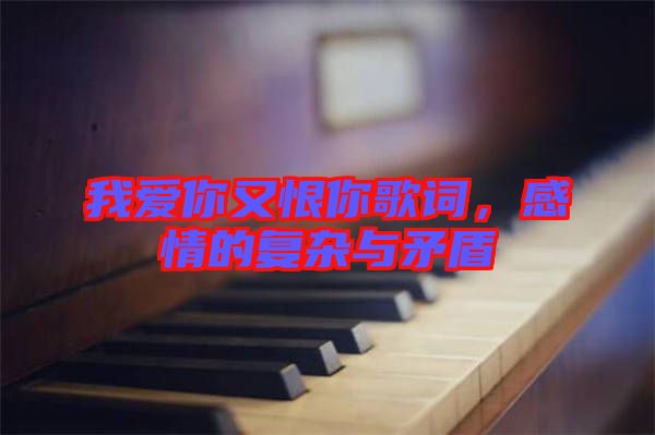 我愛你又恨你歌詞，感情的復(fù)雜與矛盾