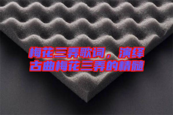 梅花三弄歌詞,演繹古曲梅花三弄的精髓