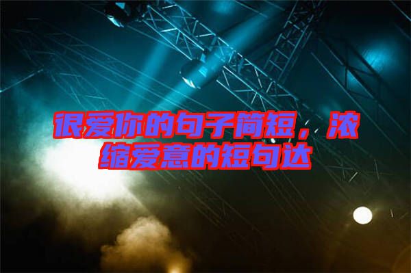 很愛你的句子簡短,濃縮愛意的短句達