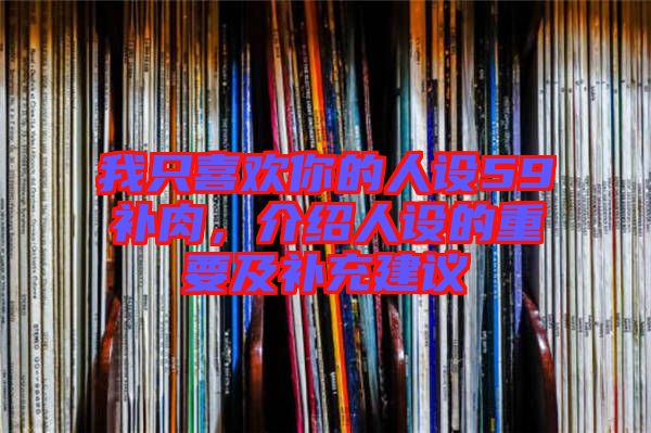 我只喜歡你的人設59補肉,介紹人設的重要及補充建議