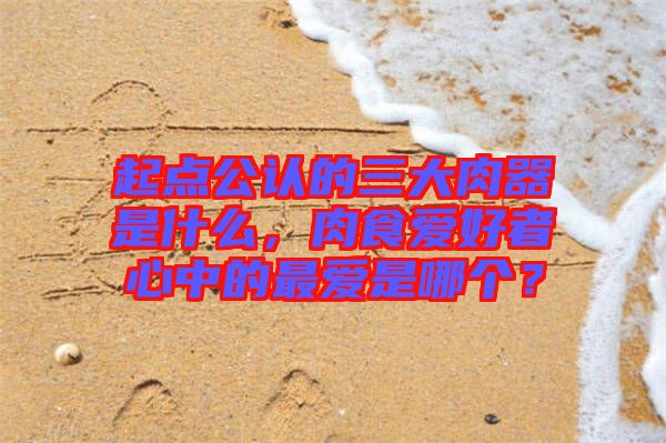 起點公認的三大肉器是什么,肉食愛好者心中的最愛是哪個?