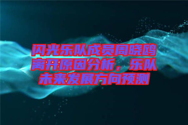 閃光樂隊成員周曉鷗離開原因分析,樂隊未來發展方向預測