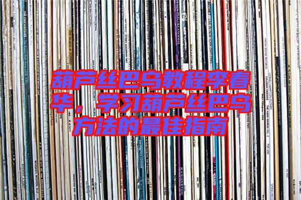 葫蘆絲巴烏教程李春華,學習葫蘆絲巴烏方法的最佳指南