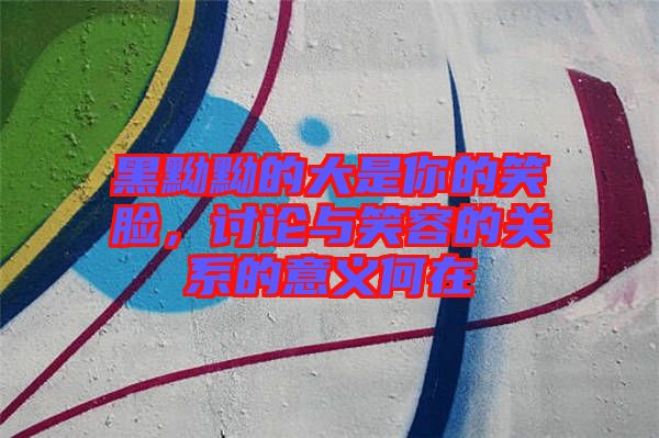 黑黝黝的大是你的笑臉,討論與笑容的關系的意義何在