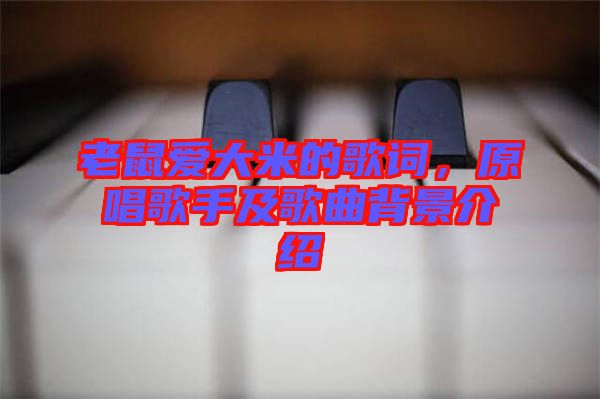 老鼠愛大米的歌詞,原唱歌手及歌曲背景介紹