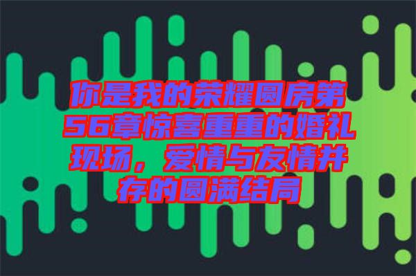 你是我的榮耀圓房第56章驚喜重重的婚禮現場,愛情與友情并存的圓滿結局