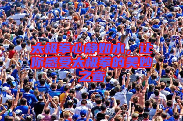 太極拳心靜如水,讓你感受太極拳的美妙之音