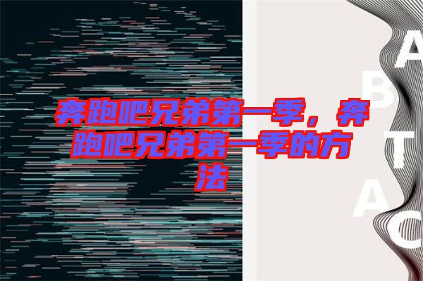 奔跑吧兄弟第一季,奔跑吧兄弟第一季的方法