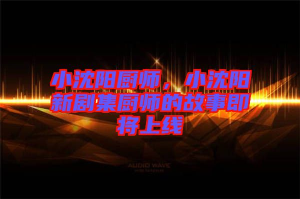 小沈陽廚師,小沈陽新劇集廚師的故事即將上線