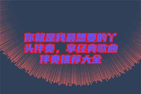 你就是我最想要的丫頭伴奏,享經(jīng)典歌曲伴奏推薦大全