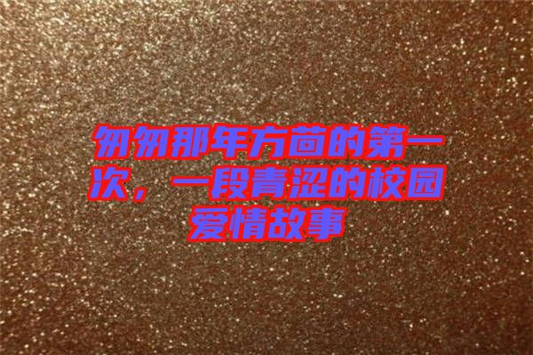 匆匆那年方茴的第一次,一段青澀的校園愛(ài)情故事